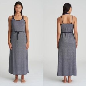 Marie Jo Swim San Domino Long Maxi Shimmer Dress Evening Blue Size Medium NEW